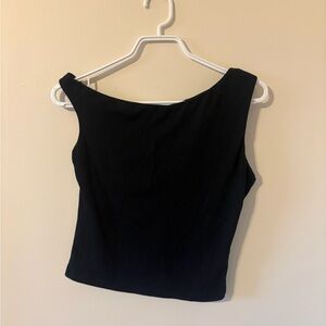 SHEIN Black Scoop Neck Sleeveless Tank